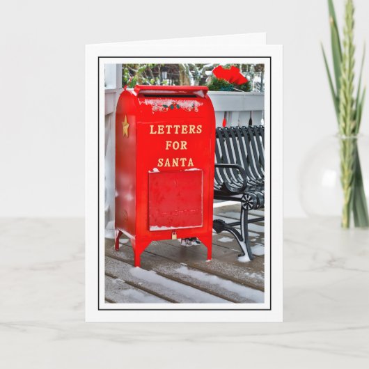 Buchstaben für Santa Mailbox Feiertagskarte (Vorderseite)