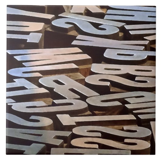 Buchstaben für Typesettierung Fliese (Vorderseite)