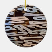 Buchstaben für Typesettierung Keramik Ornament (Hinten)