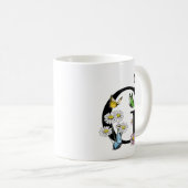 Buchstaben G Botanisches Farbenschmetterlingsmonog Kaffeetasse (VorderseiteRechts)