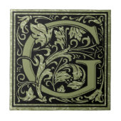 Buchstaben G Monogramm Fliese (Vorderseite)