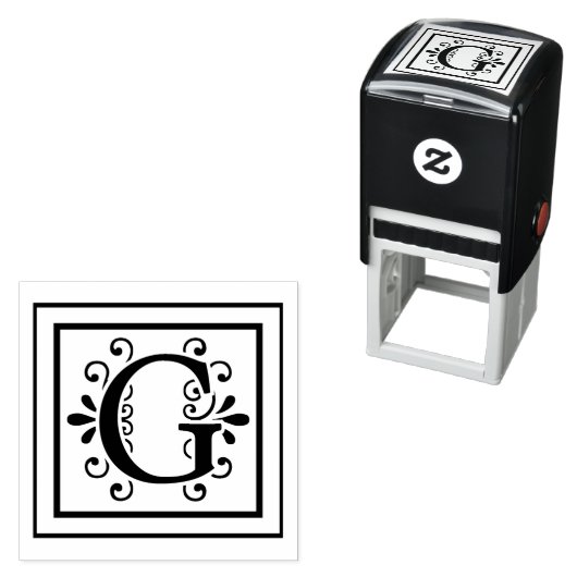 Buchstaben G Monogramm Permastempel (Beispiel)