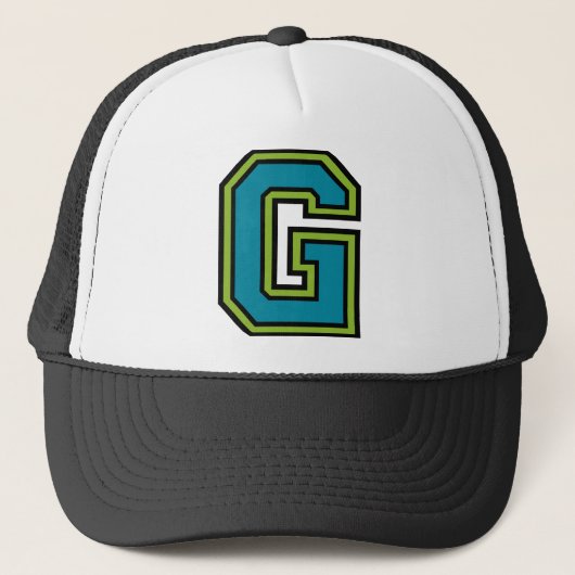 Buchstaben "G" Monogramm Truckerkappe (Vorderseite)