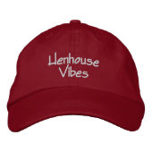 Buchstaben Hühnerstall-Vibes in hellgelb Bestickte Baseballkappe (Vorderseite)