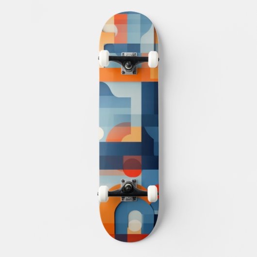 Buchstaben in blau und orange skateboard (Vorderseite)