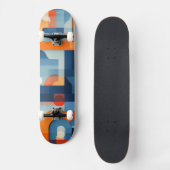 Buchstaben in blau und orange skateboard (Vorderseite)
