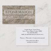 Buchstaben in geschnitztem Stein Visitenkarte (Vorne/Hinten)