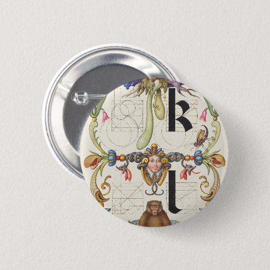 Buchstaben k und l von Mira Calligraphiae Monument Button (Vorne & Hinten)
