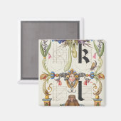 Buchstaben k und l von Mira Calligraphiae Monument Magnet (Vorderseite/Rückseite)