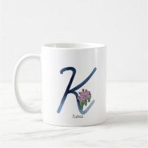 Buchstaben "K" Wasserfarben Blume erste Tasse