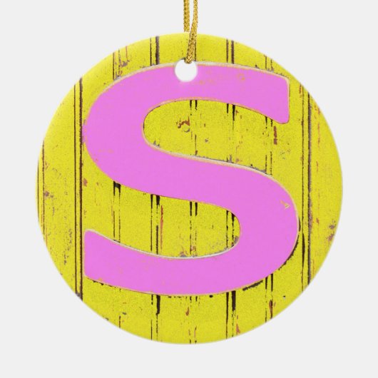 Buchstaben Keramik Ornament (Vorne)