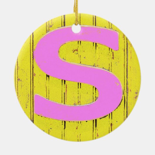 Buchstaben Keramik Ornament (Hinten)