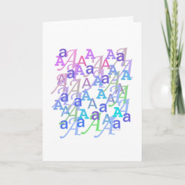 Buchstaben Konfetti "A" Karte