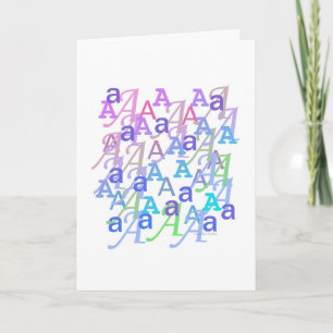 Buchstaben Konfetti "A" Karte