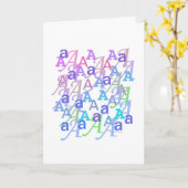 Buchstaben Konfetti "A" Karte (Gelbe Blume)