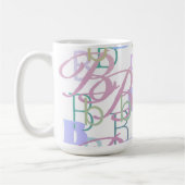 Buchstaben-Konfetti "B" Kaffeetasse (Links)