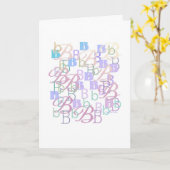 Buchstaben-Konfetti "B" Karte (Gelbe Blume)