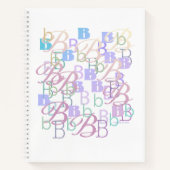 Buchstaben-Konfetti "B" Notizblock (Vorderseite)