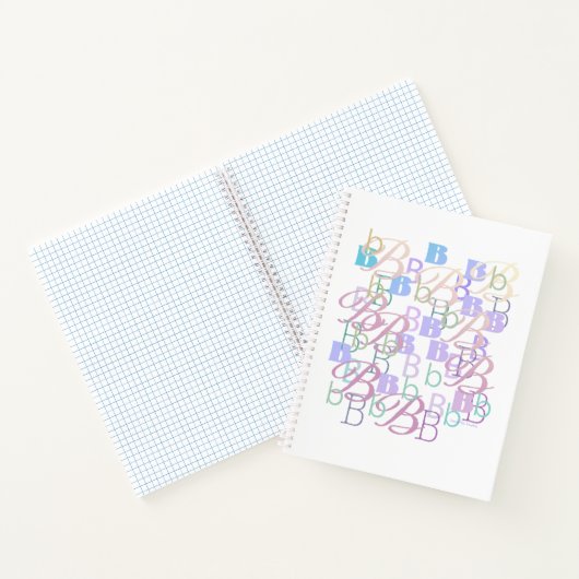 Buchstaben-Konfetti "B" Notizblock (Innenseite)