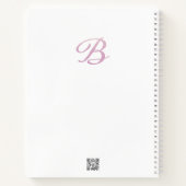 Buchstaben-Konfetti "B" Notizblock (Rückseite)