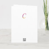 Buchstaben-Konfetti "C" Karte (Rückseite)