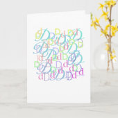 Buchstaben Konfetti "D" Karte (Gelbe Blume)