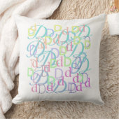 Buchstaben Konfetti "D" Wurf Kissen (Decke)