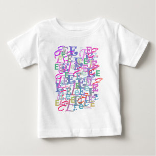 Buchstaben-Konfetti "E" Baby T-shirt