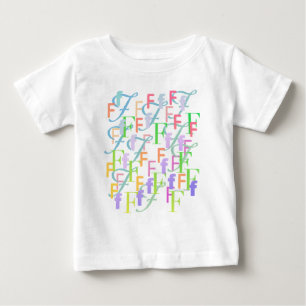 Buchstaben-Konfetti "F" Baby T-shirt