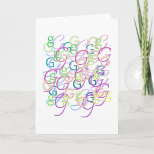 Buchstaben Konfetti "G" Karte