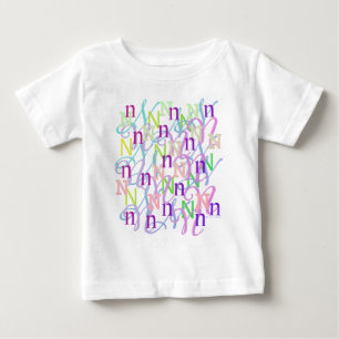 Buchstaben-Konfetti "N" Baby T-shirt