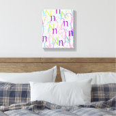 Buchstaben-Konfetti "N" Leinwanddruck (Insitu (Schlafzimmer))