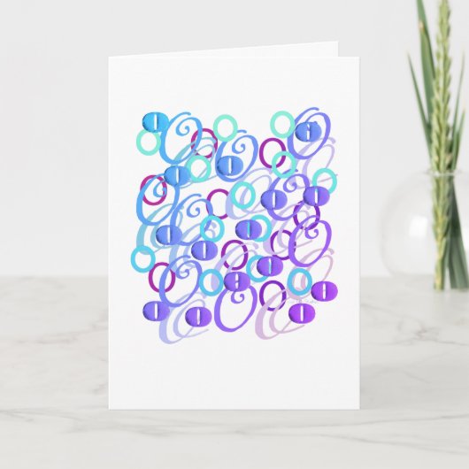 Buchstaben Konfetti "O" Karte (Vorderseite)