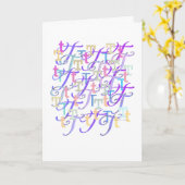Buchstaben Konfetti "T" Karte (Gelbe Blume)