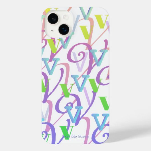 Buchstaben Konfetti "V" iPhone-Hülle iPhone Hülle (Rückseite)