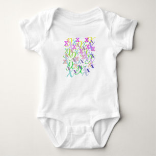 Buchstaben-Konfetti "X" Baby-Romer Baby Strampler