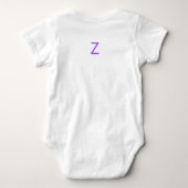 Buchstaben Konfetti "Z" Baby Strampler (Rückseite)