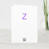Buchstaben Konfetti "Z" Karte (Rückseite)