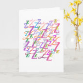 Buchstaben Konfetti "Z" Karte (Gelbe Blume)