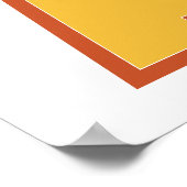 Buchstaben-Kunstposter, ein Monogramm, fette Typin Poster (Ecke)