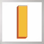 Buchstaben-Kunstposter, Monogramm I, fette Initial Poster (Vorne)