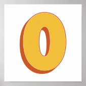 Buchstaben-Kunstposter, Monogramm O, fette Initial Poster (Vorne)