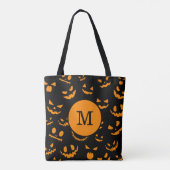 Buchstaben-Kürbislaterne Tasche (Rückseite)