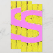 Buchstaben Menükarte (Vorne/Hinten)