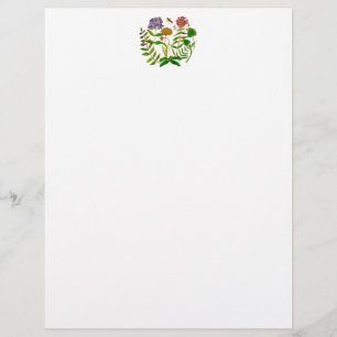 Buchstaben mit botanischer Illustrationsdesign