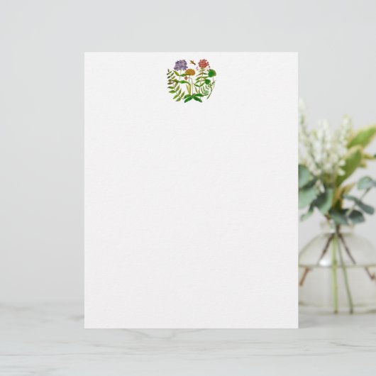 Buchstaben mit botanischer Illustrationsdesign (Stehend Vorderseite)