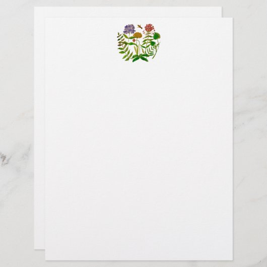 Buchstaben mit botanischer Illustrationsdesign (Vorne/Hinten)