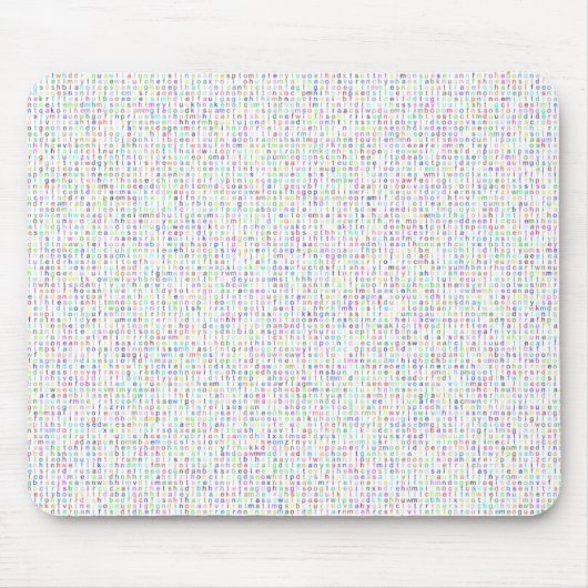 Buchstaben Mousepad (Vorne)