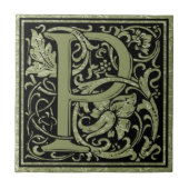 Buchstaben P Monogramm Fliese (Vorderseite)
