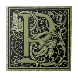 Buchstaben P Monogramm Fliese